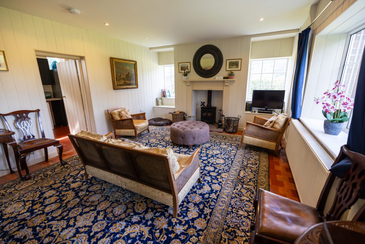 cosy living room at library cottage