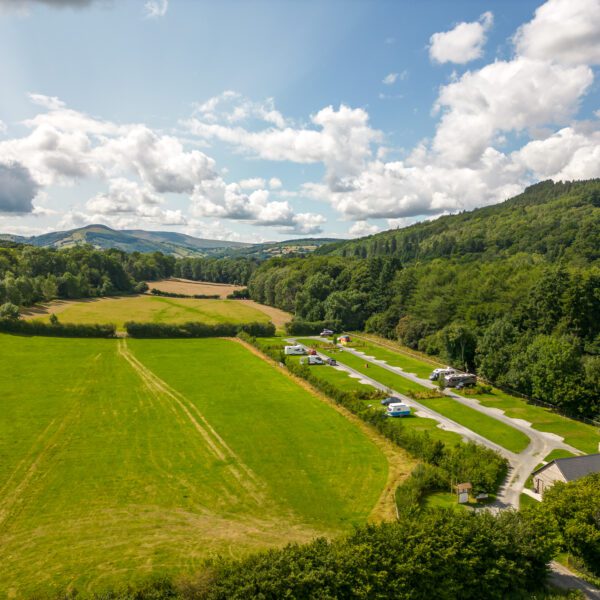 ariel view of caravan park